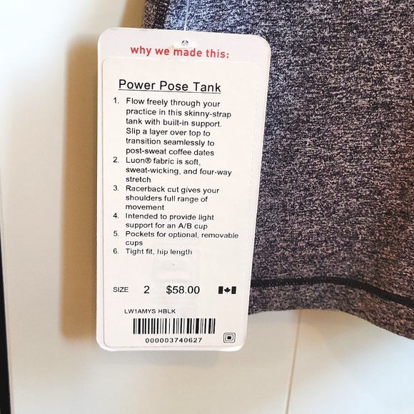 Lululemon Power Pose Tank - Size 2 - NWT - Picture 4 of 4
